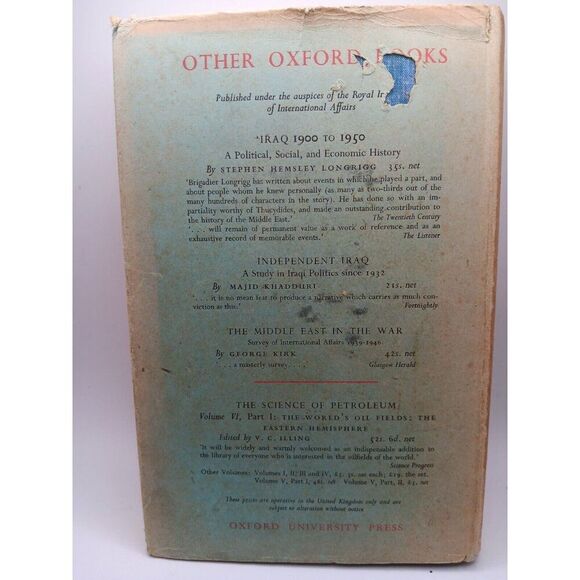 Oil in the Middle East Its discovery and development by Stephen Longrigg 1954 - Picture 7 of 8